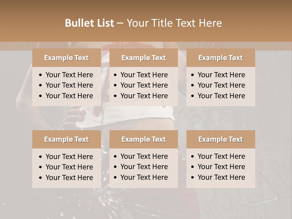 Make Up Haircut Danger PowerPoint Template