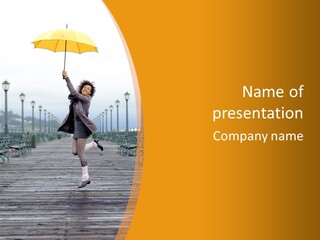 Jump Person Walk PowerPoint Template