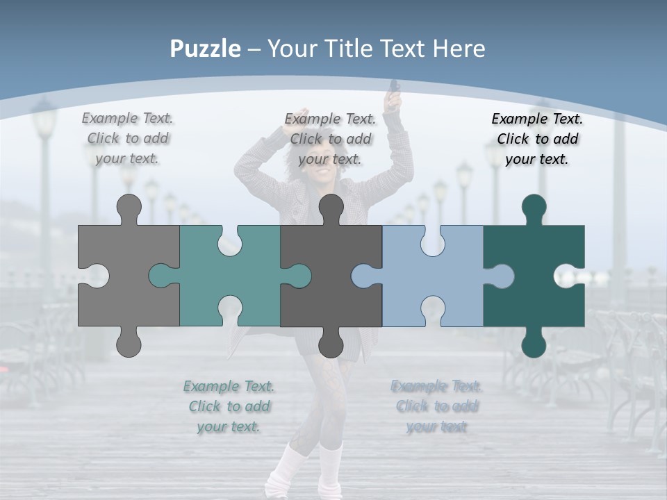 One Brunette Autumn PowerPoint Template