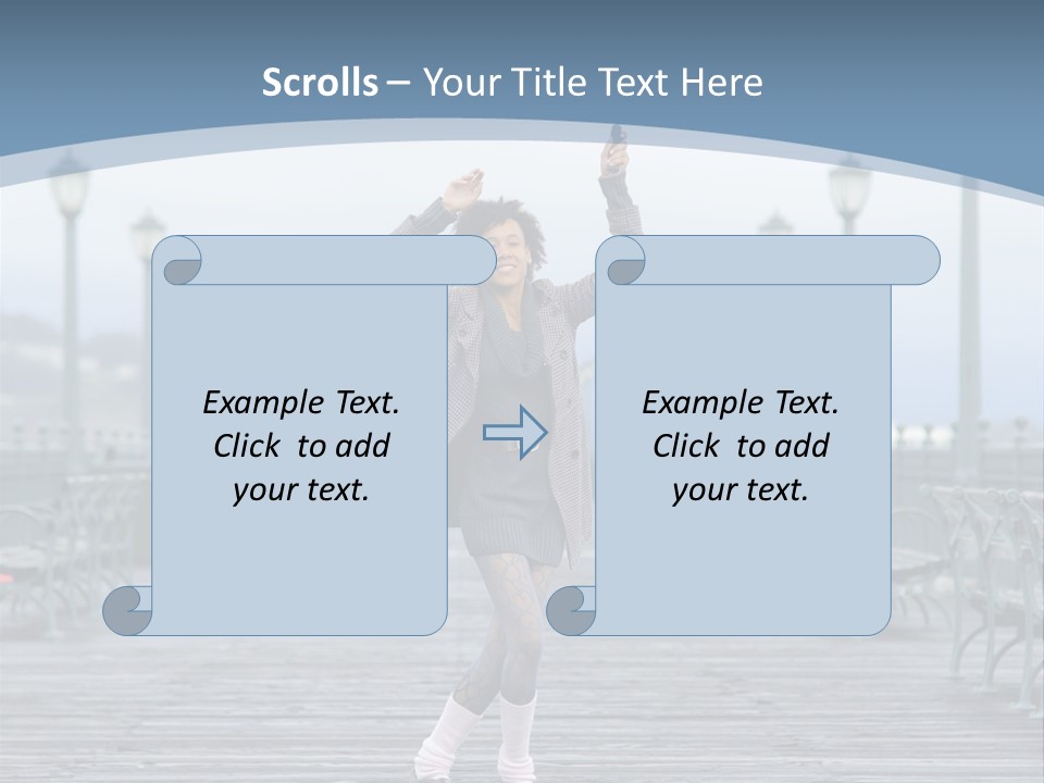One Brunette Autumn PowerPoint Template