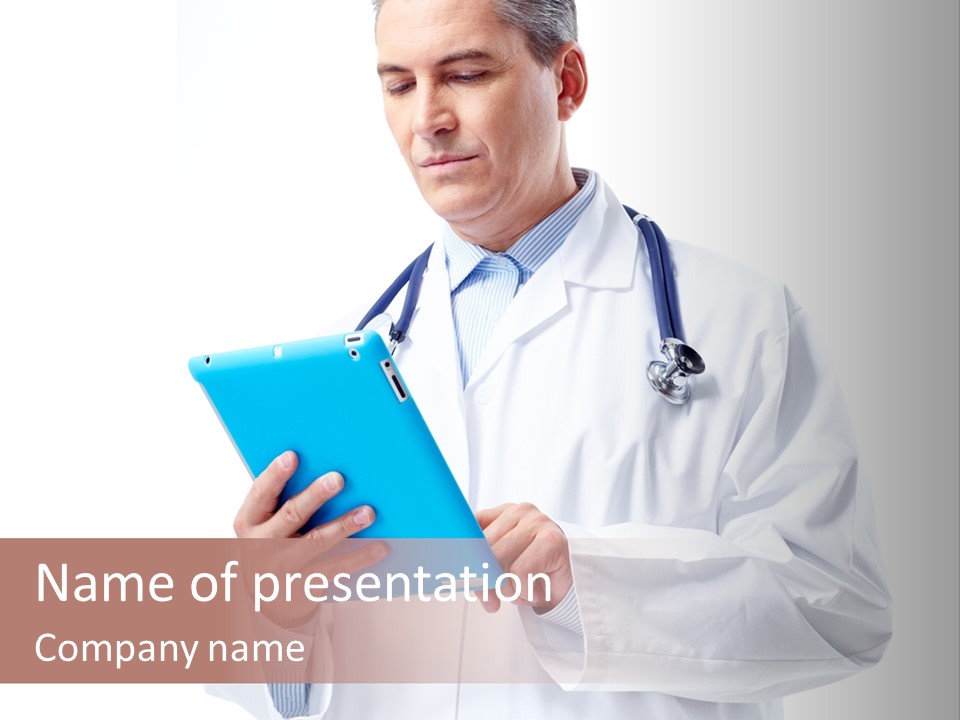 Tablet Practitioner Nurse PowerPoint Template