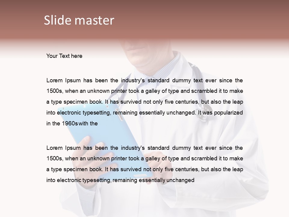Tablet Practitioner Nurse PowerPoint Template