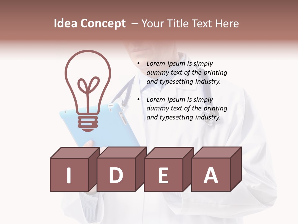 Tablet Practitioner Nurse PowerPoint Template