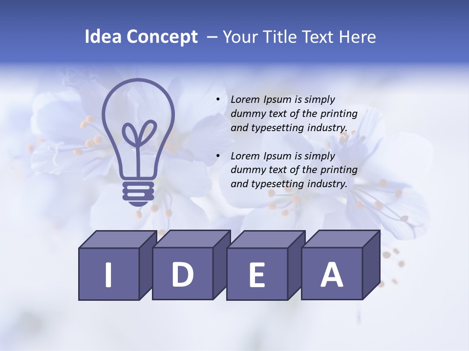 Season Light Violets PowerPoint Template