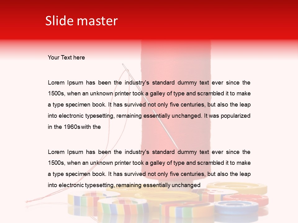 Sewing Detail Work PowerPoint Template