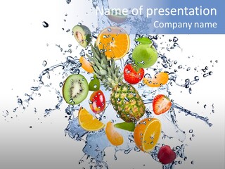 Refreshment Kiwi Cold PowerPoint Template