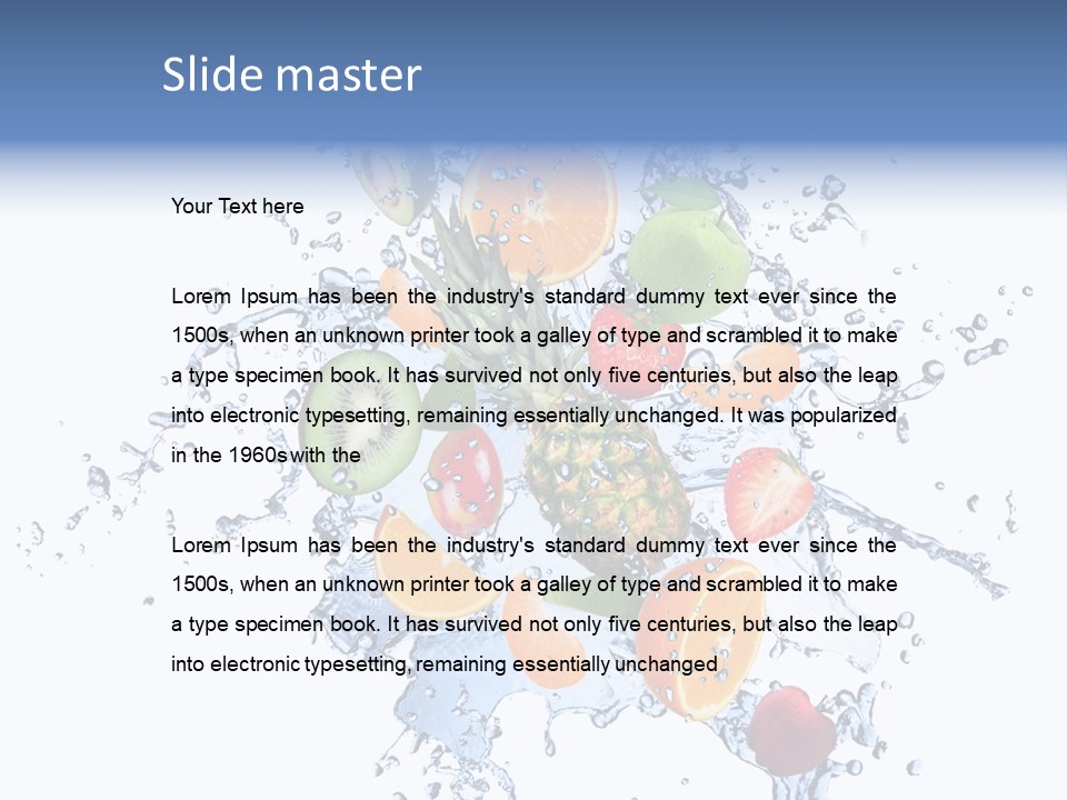 Refreshment Kiwi Cold PowerPoint Template