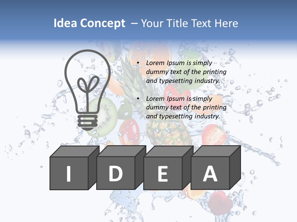 Refreshment Kiwi Cold PowerPoint Template