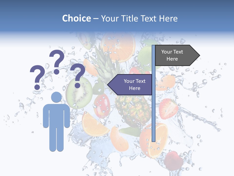 Refreshment Kiwi Cold PowerPoint Template