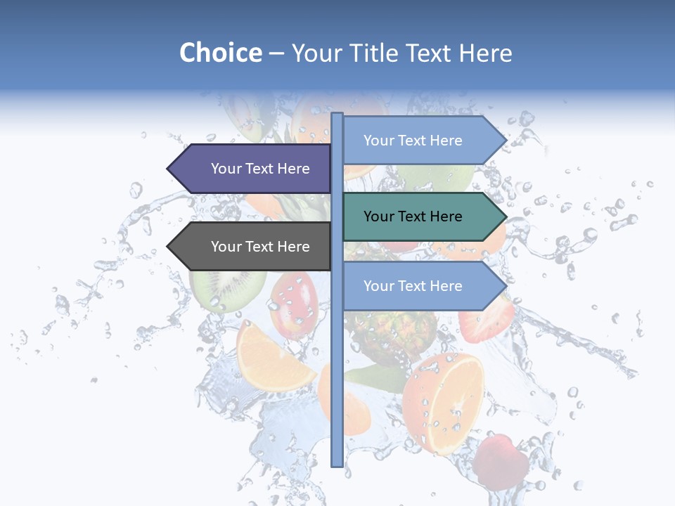 Refreshment Kiwi Cold PowerPoint Template
