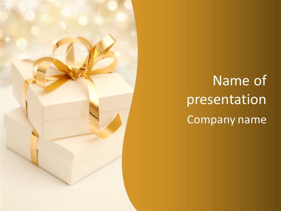 Box Holiday Christmas PowerPoint Template