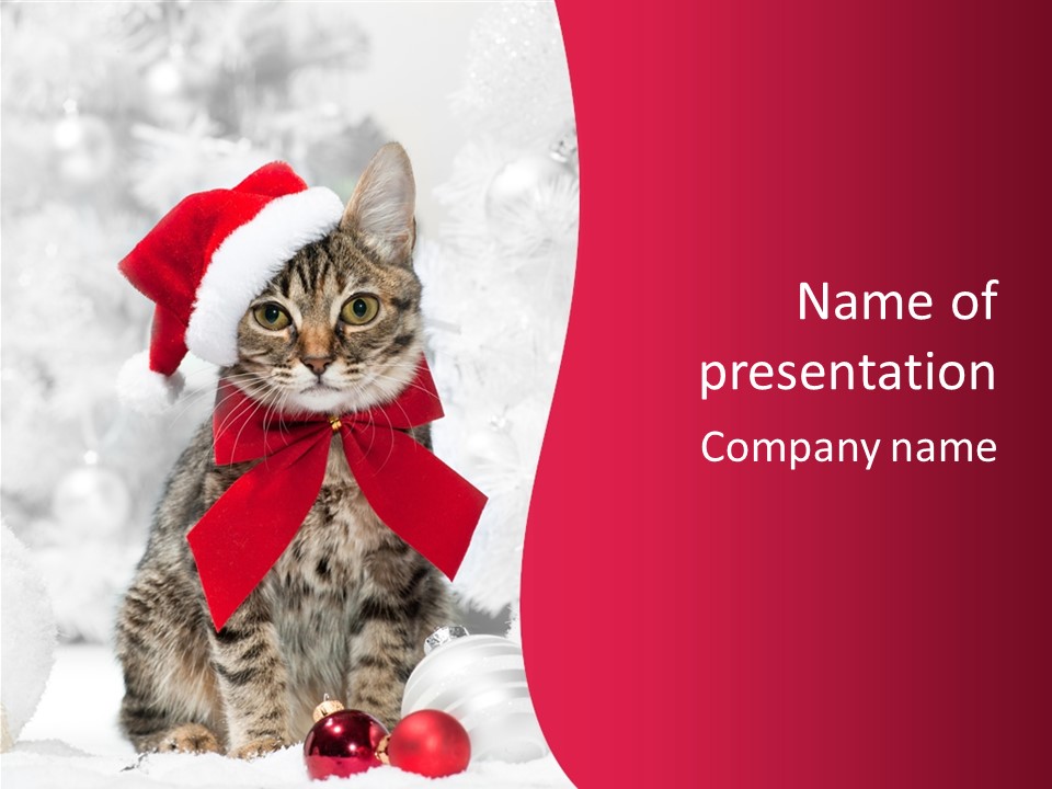 Strike Seasonal Santa's Hat PowerPoint Template