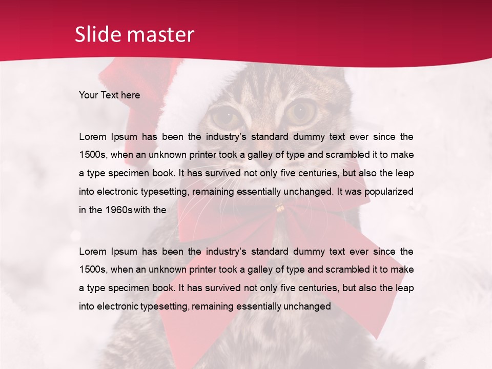 Strike Seasonal Santa's Hat PowerPoint Template