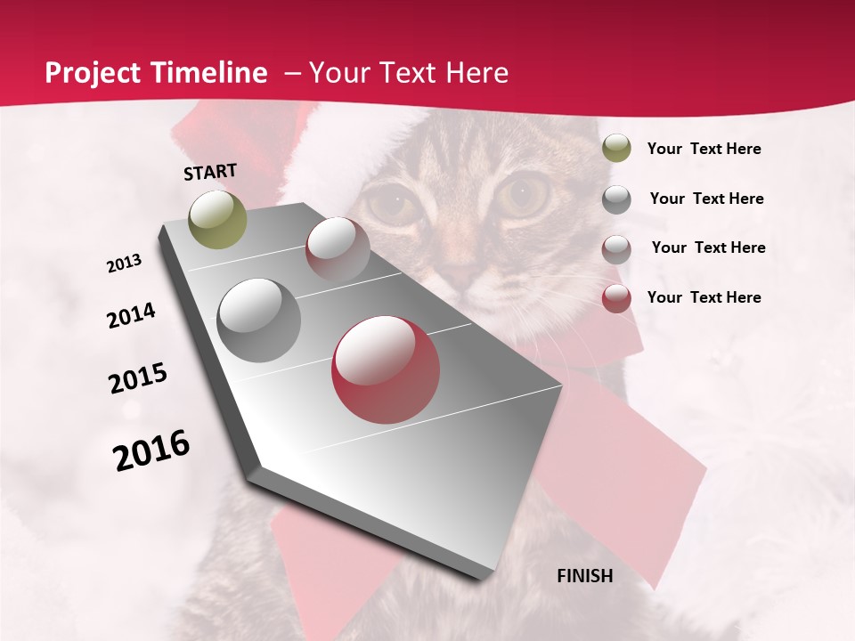 Strike Seasonal Santa's Hat PowerPoint Template