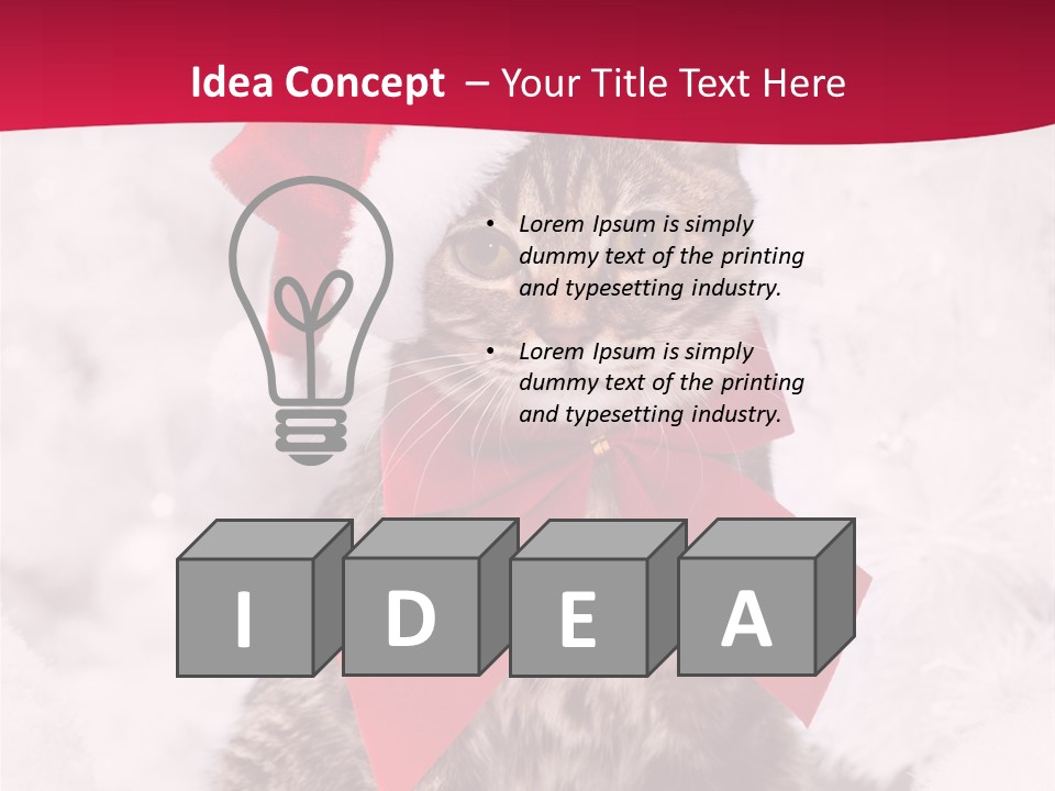 Strike Seasonal Santa's Hat PowerPoint Template