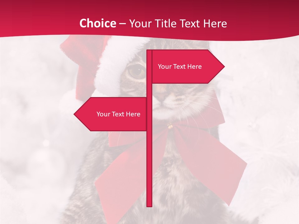 Strike Seasonal Santa's Hat PowerPoint Template