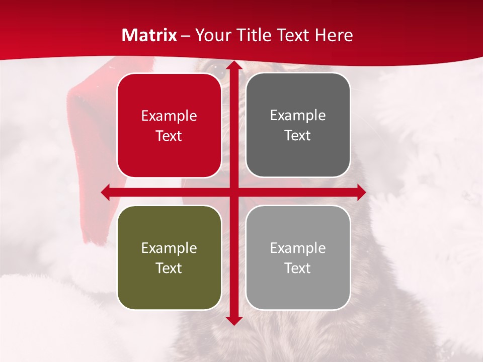 Domestic Looking Up Santa PowerPoint Template