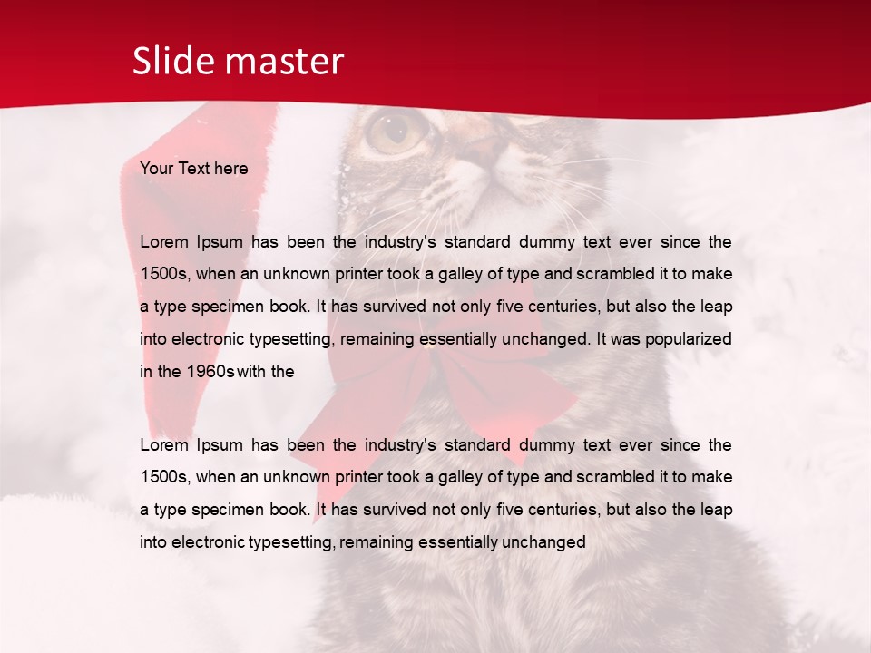 Domestic Looking Up Santa PowerPoint Template