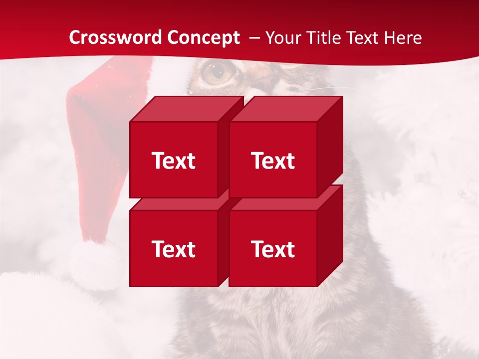 Domestic Looking Up Santa PowerPoint Template