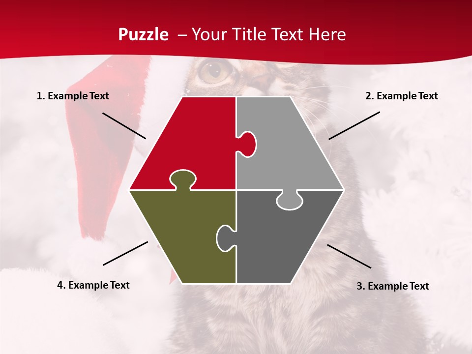 Domestic Looking Up Santa PowerPoint Template