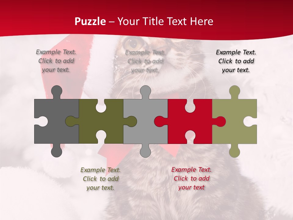 Domestic Looking Up Santa PowerPoint Template