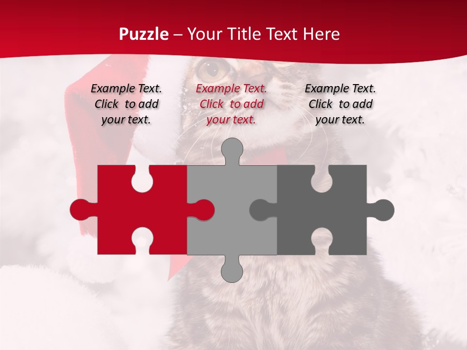 Domestic Looking Up Santa PowerPoint Template