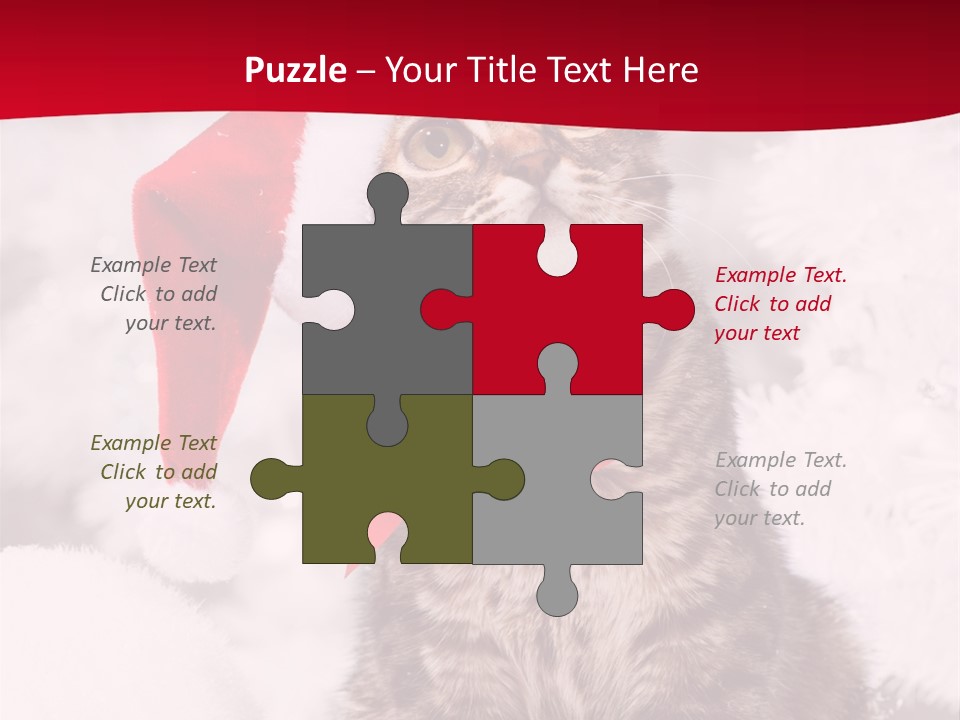 Domestic Looking Up Santa PowerPoint Template