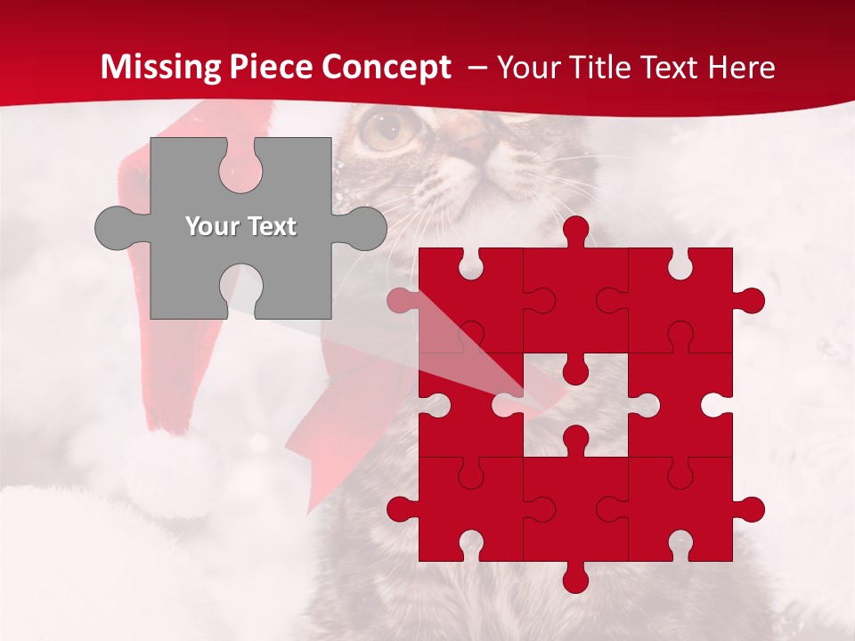 Domestic Looking Up Santa PowerPoint Template