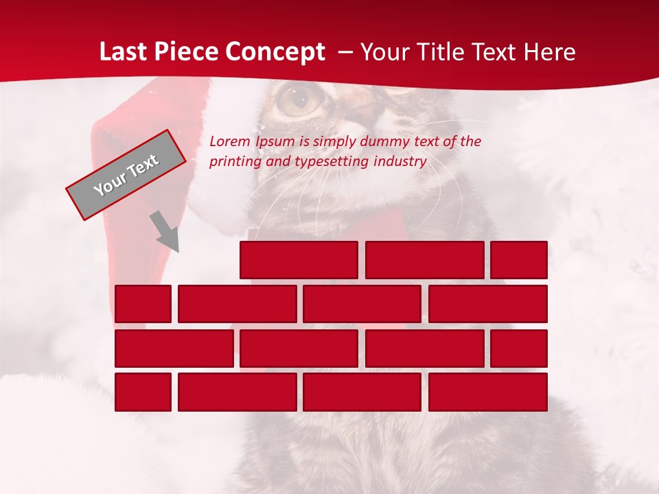 Domestic Looking Up Santa PowerPoint Template