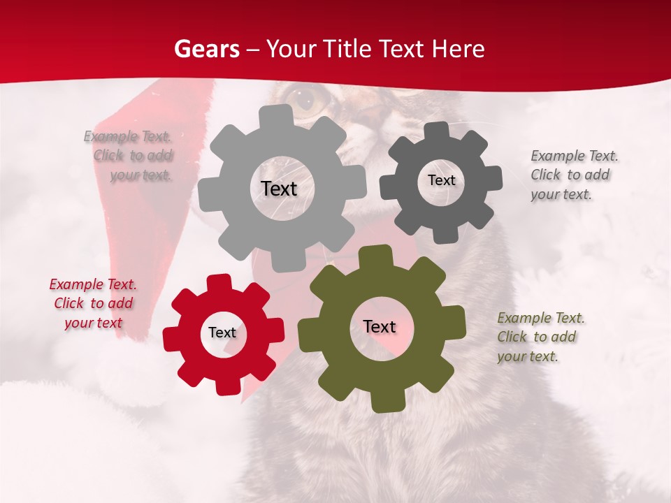 Domestic Looking Up Santa PowerPoint Template