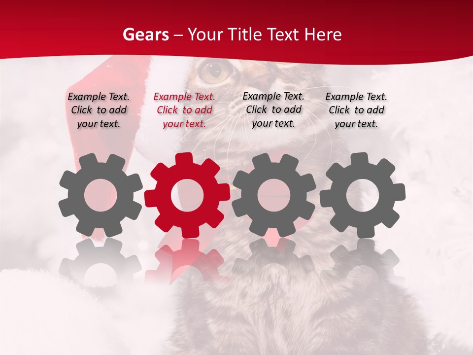 Domestic Looking Up Santa PowerPoint Template