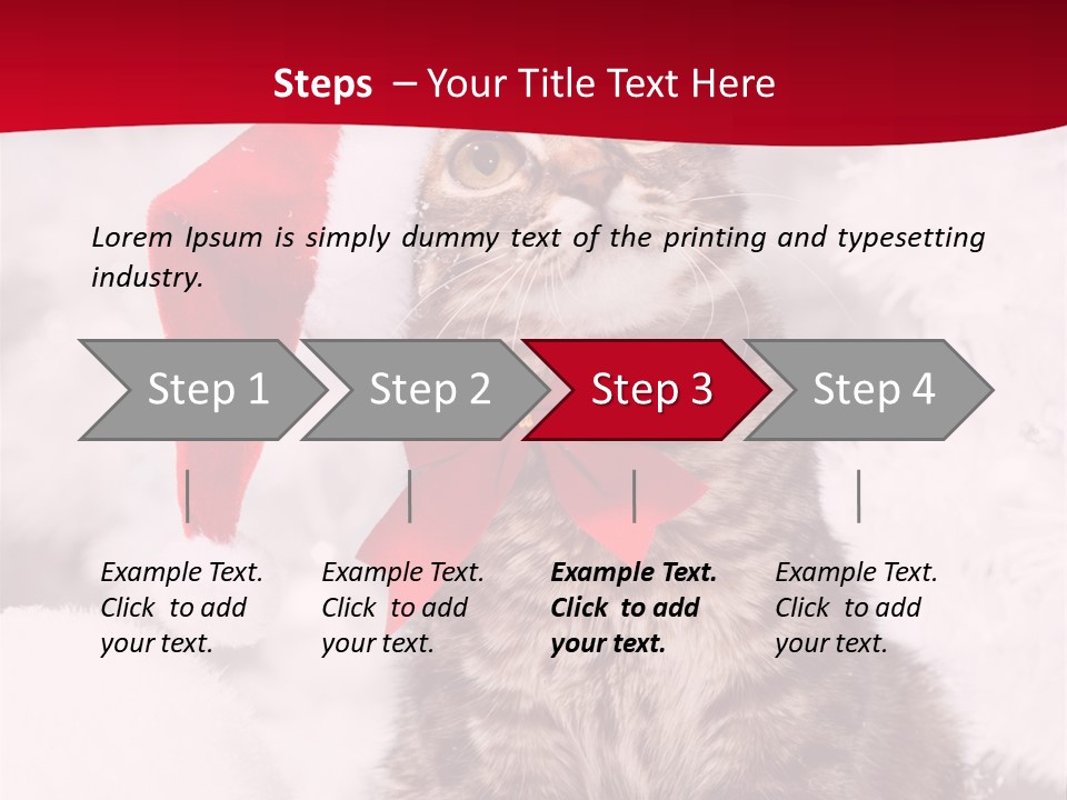 Domestic Looking Up Santa PowerPoint Template