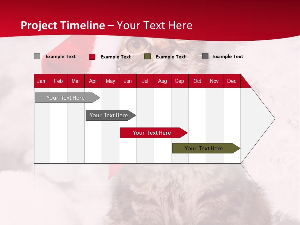 Domestic Looking Up Santa PowerPoint Template