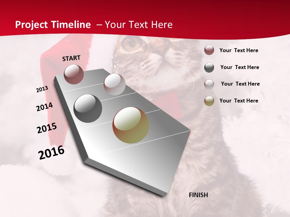 Domestic Looking Up Santa PowerPoint Template