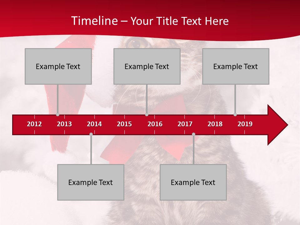 Domestic Looking Up Santa PowerPoint Template