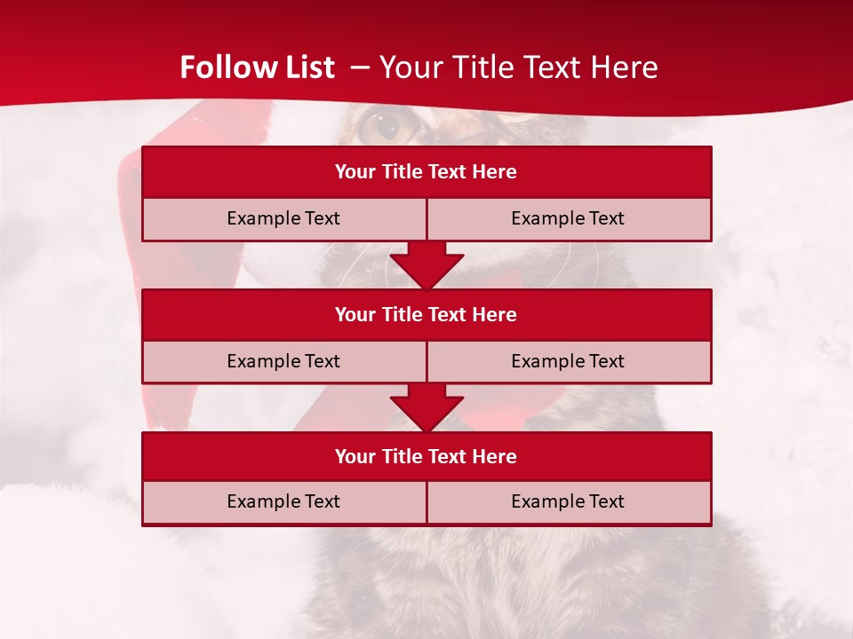 Domestic Looking Up Santa PowerPoint Template