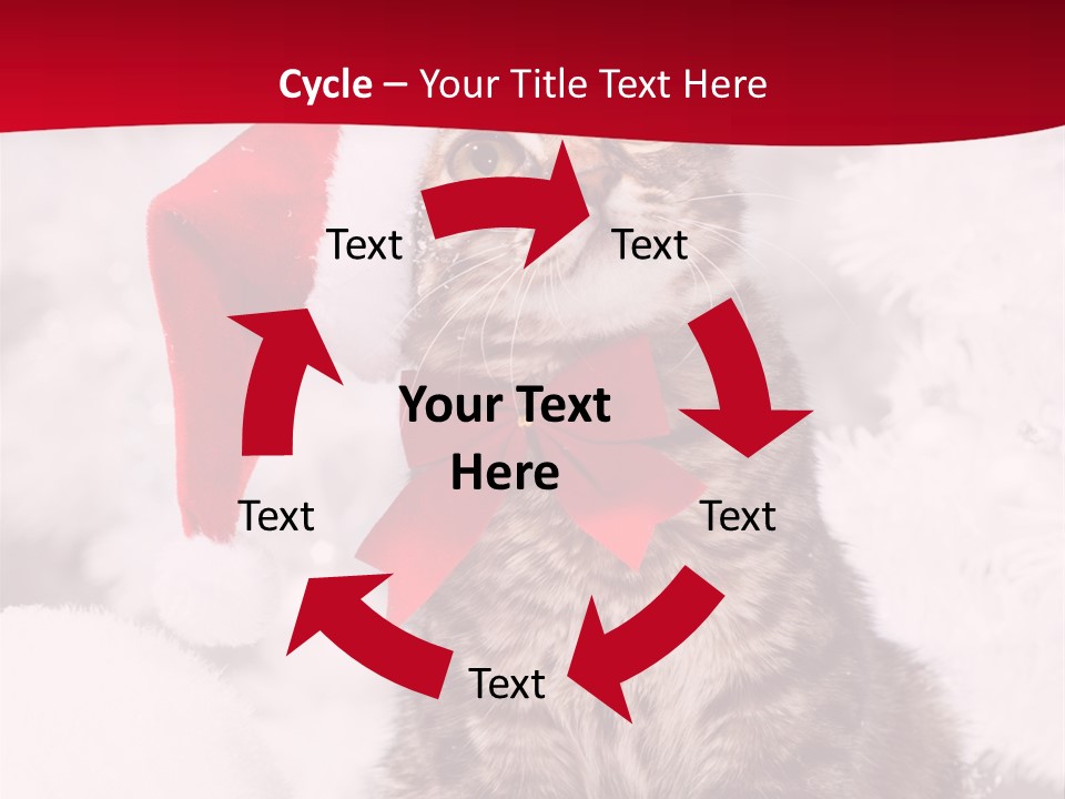 Domestic Looking Up Santa PowerPoint Template