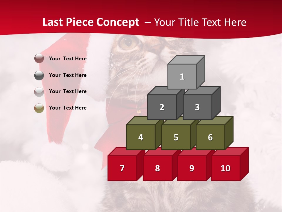 Domestic Looking Up Santa PowerPoint Template