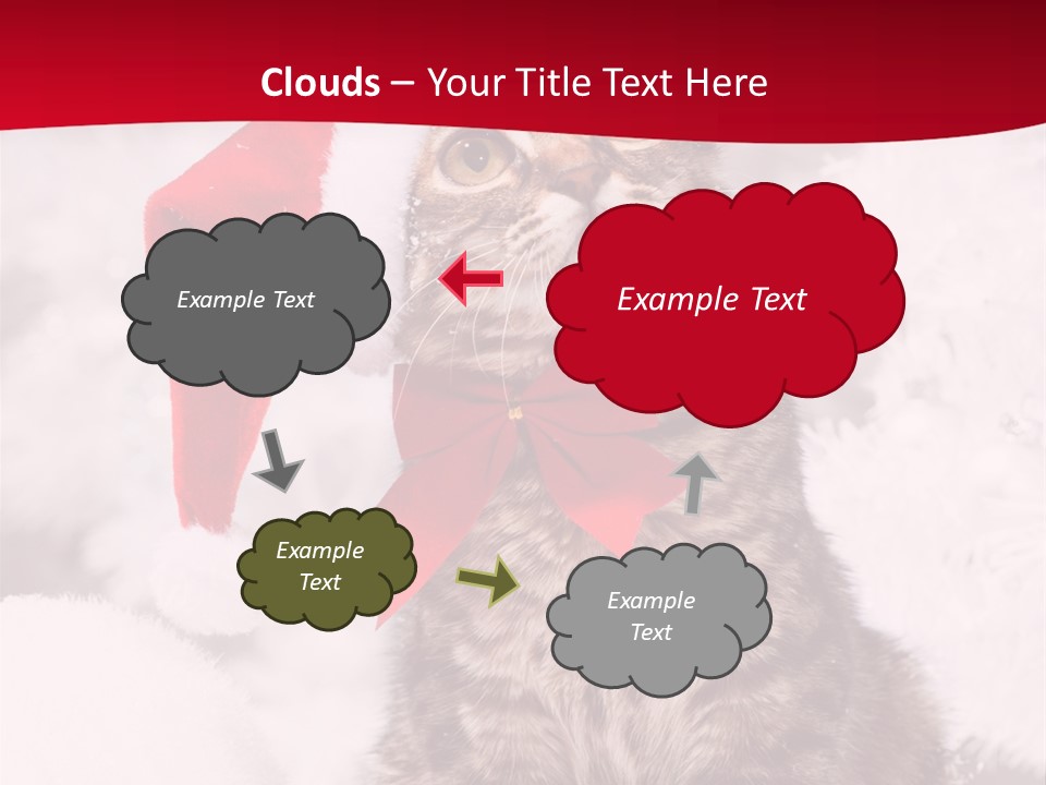 Domestic Looking Up Santa PowerPoint Template