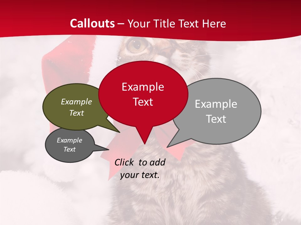 Domestic Looking Up Santa PowerPoint Template