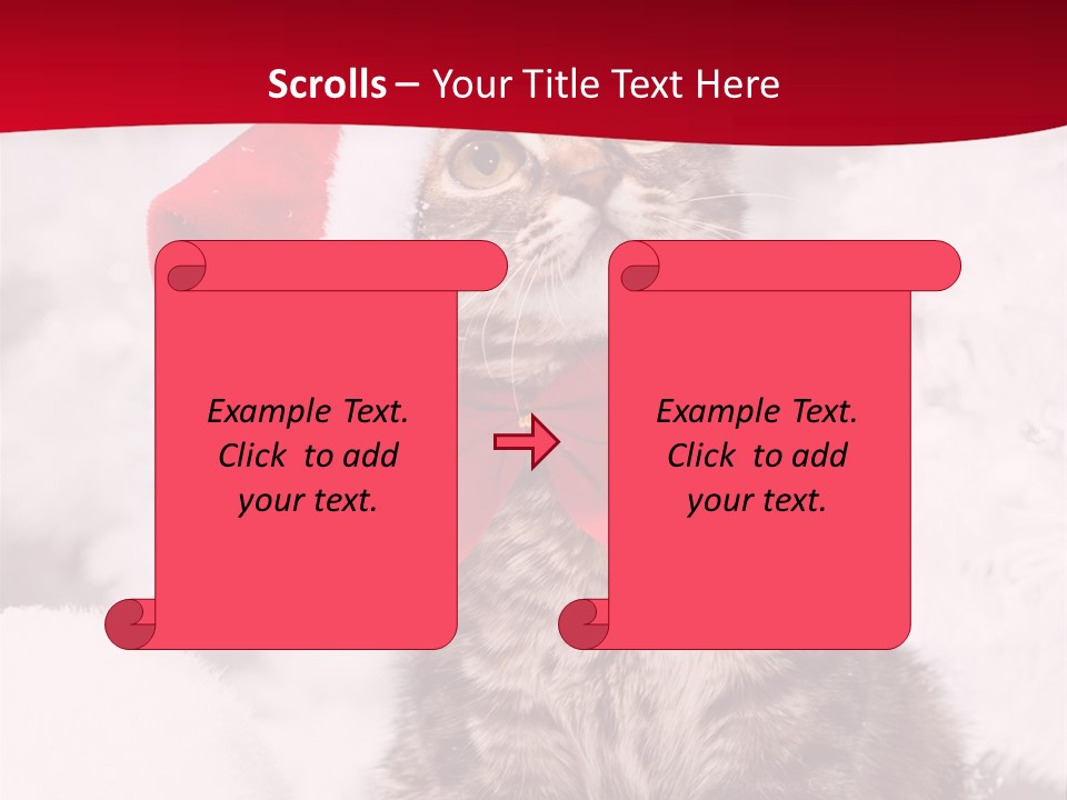 Domestic Looking Up Santa PowerPoint Template