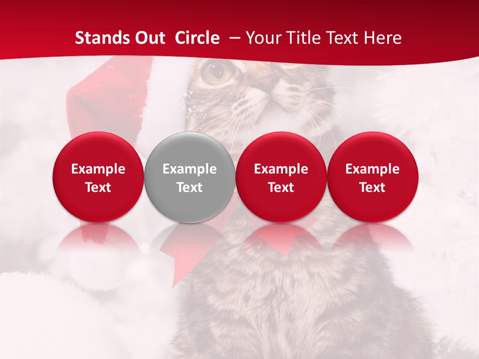 Domestic Looking Up Santa PowerPoint Template