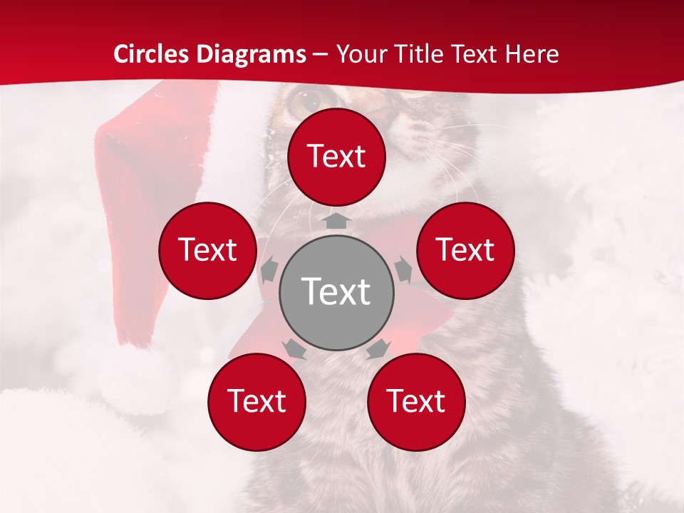 Domestic Looking Up Santa PowerPoint Template