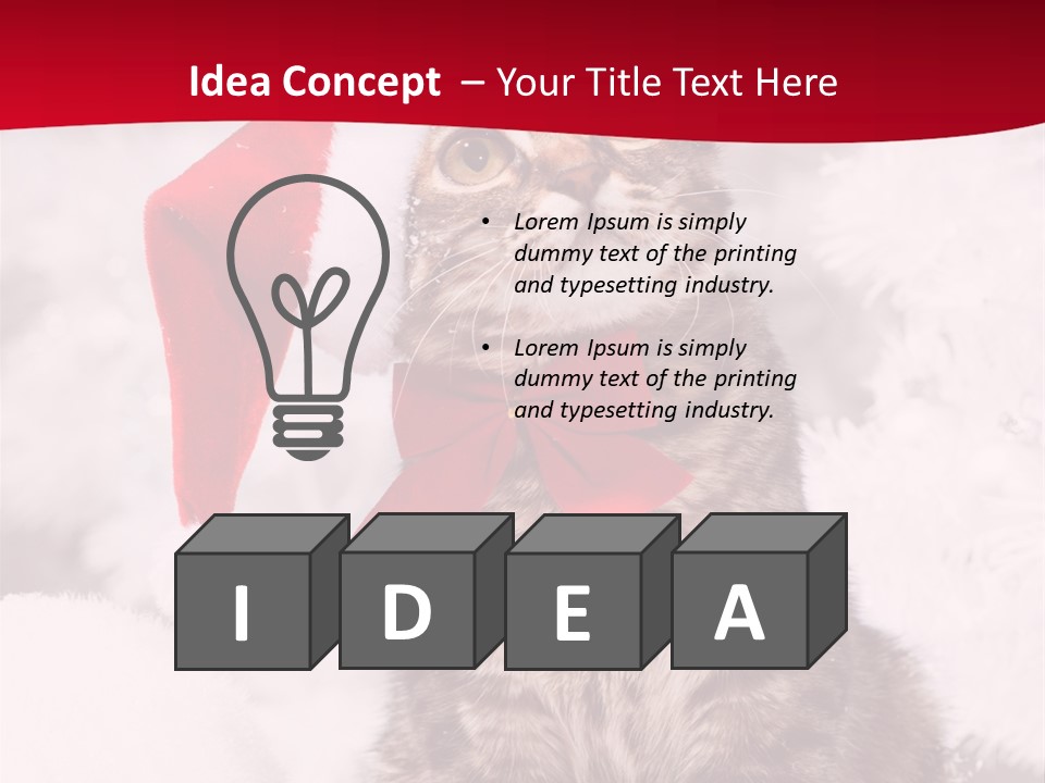 Domestic Looking Up Santa PowerPoint Template