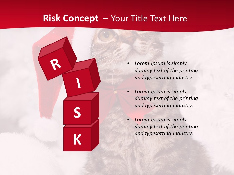 Domestic Looking Up Santa PowerPoint Template