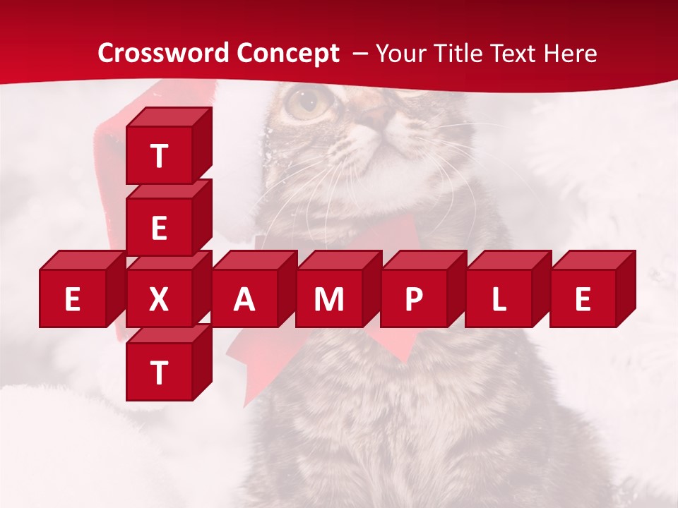 Domestic Looking Up Santa PowerPoint Template