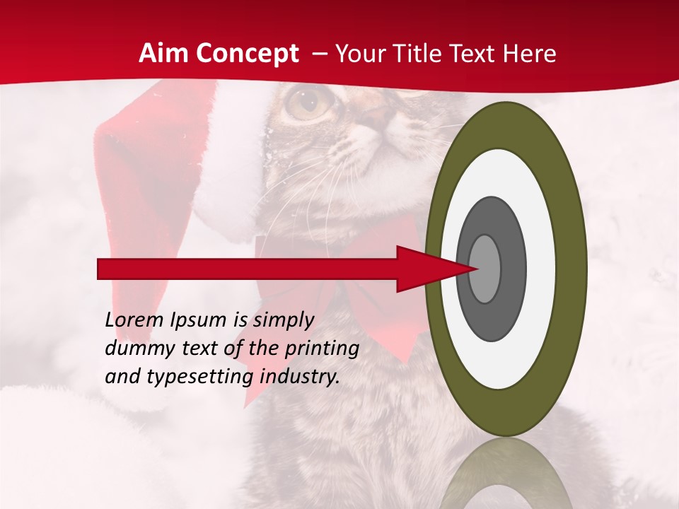 Domestic Looking Up Santa PowerPoint Template