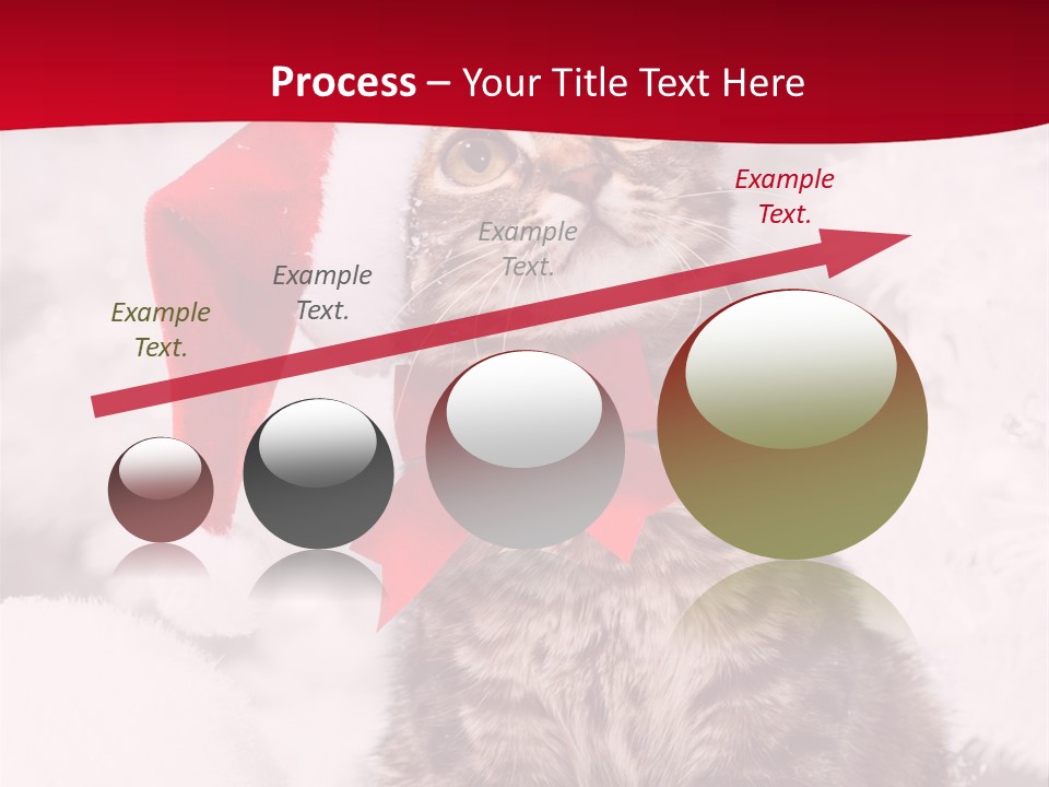 Domestic Looking Up Santa PowerPoint Template