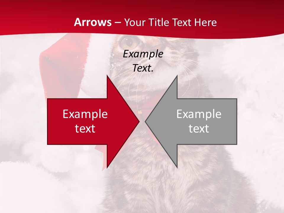 Domestic Looking Up Santa PowerPoint Template