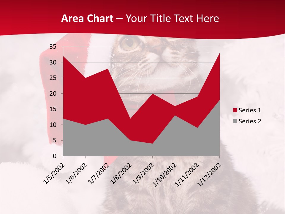 Domestic Looking Up Santa PowerPoint Template